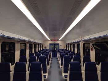 Empty seats in train