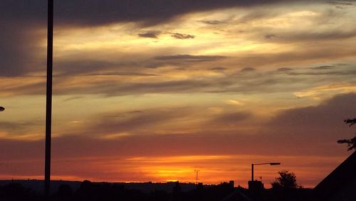 Low angle view of dramatic sky