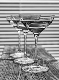 Close-up of wine glass on table