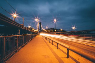 Illuminated street light at night