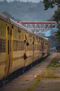 Train at railroad station