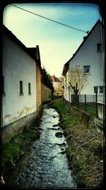 Narrow alley in city