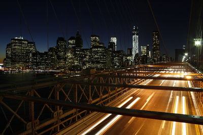 Illuminated city at night