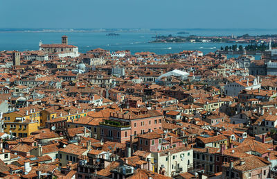 Aerial view of the city of venice. tourism in italy.