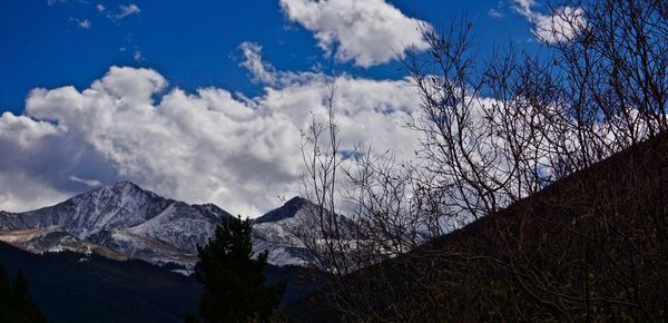 Panoramic view of mountains against sky