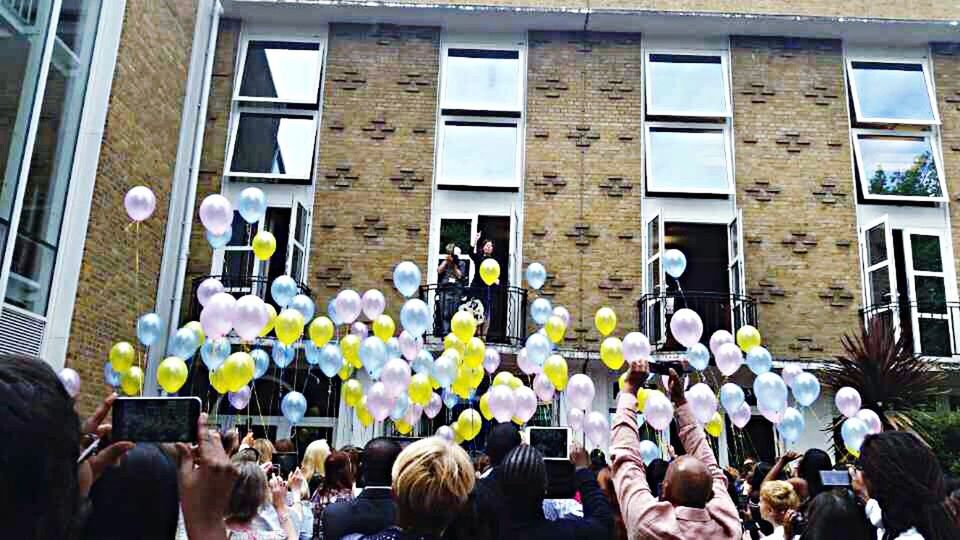 Yellow balloons