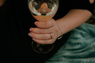 Close-up of woman holding drink