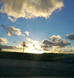 Scenic shot of road at sunset