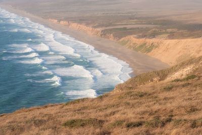 High angle view of beach