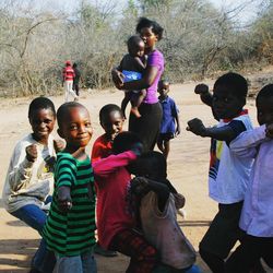 Full length portrait of children playing