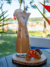 Close-up of drink on table