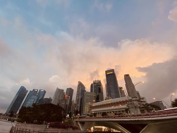 Modern buildings in city against sky