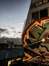 Low angle view of buildings against sky