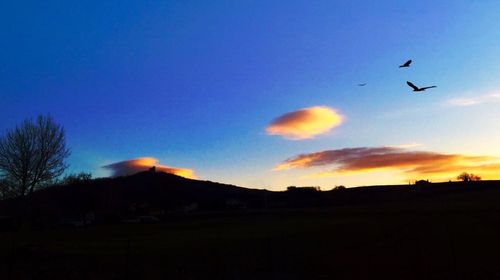 Clouds over sea at dusk
