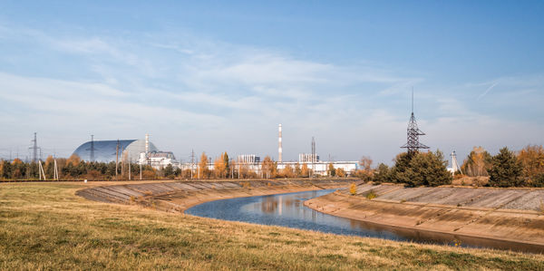 Scenic view of river against sky