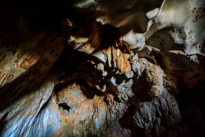 Full frame shot of rock in cave