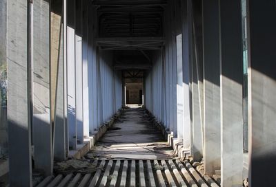 Empty corridor of building