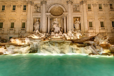 View of fountain in city