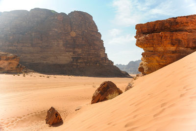 Rock formations in desert