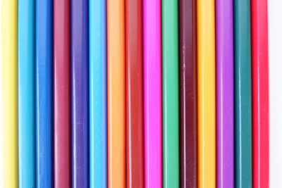 Full frame shot of multi colored pencils