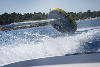 Close-up of cropped boat