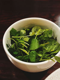 Close-up of food in bowl on table