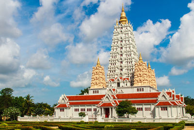 View of temple against cloudy sky