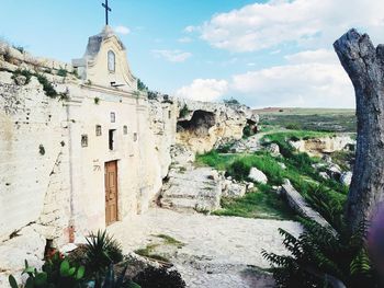 Panoramic view of historic building against sky