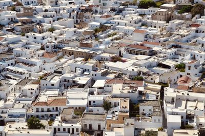 High angle view of townscape