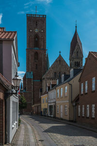 Cityscape in the old danish town ribe