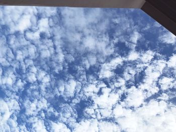 Low angle view of clouds in sky