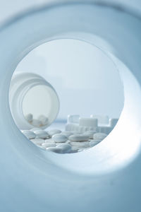 Close-up of white bottle