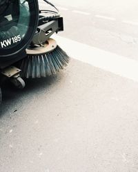 View of train on road