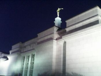 Low angle view of building at night