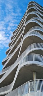 Low angle view of modern building against sky