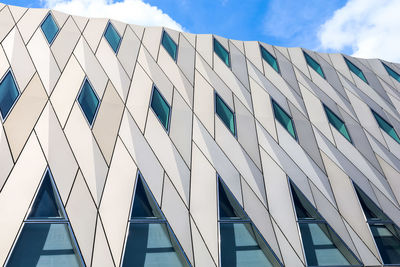 Low angle view of modern building against sky