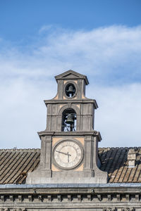 Tower clock of the royal palace in naples