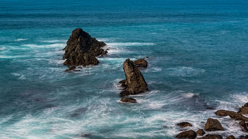 Rocks in sea