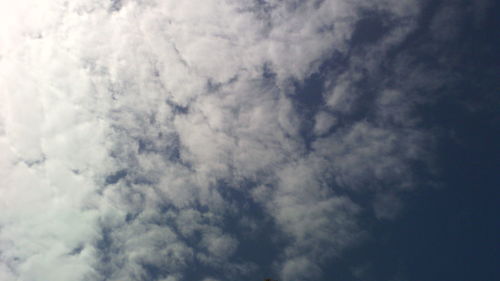 Low angle view of clouds in sky