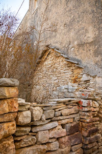 Close-up of stone wall