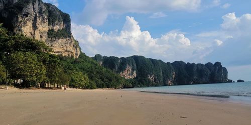 Panoramic view of beach against sky