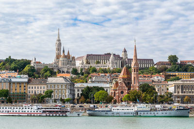 Fisherman's bastion as seen from the other side of the river buda, budapest