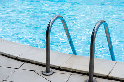 High angle view of swimming pool