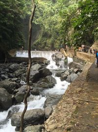 River flowing through rocks