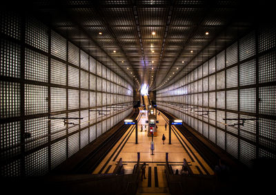 People waiting at subway station