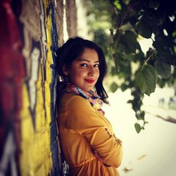 Portrait of smiling young woman