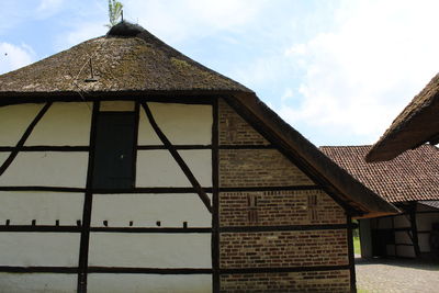 Low angle view of house against sky