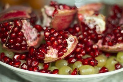 Close-up of strawberries in bowl