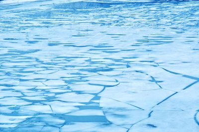 Full frame shot of frozen water