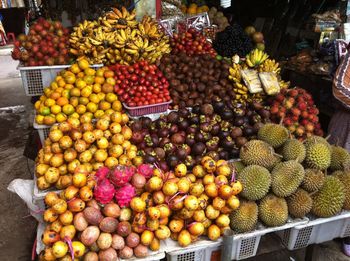 Fruits for sale at market stall